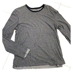 Vince Striped Small 2 ply Cotton Long Sleeve